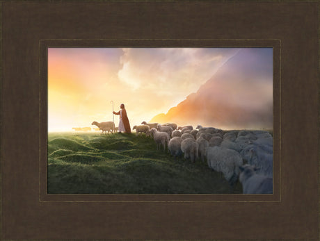 Greener Pastures - framed giclee canvas