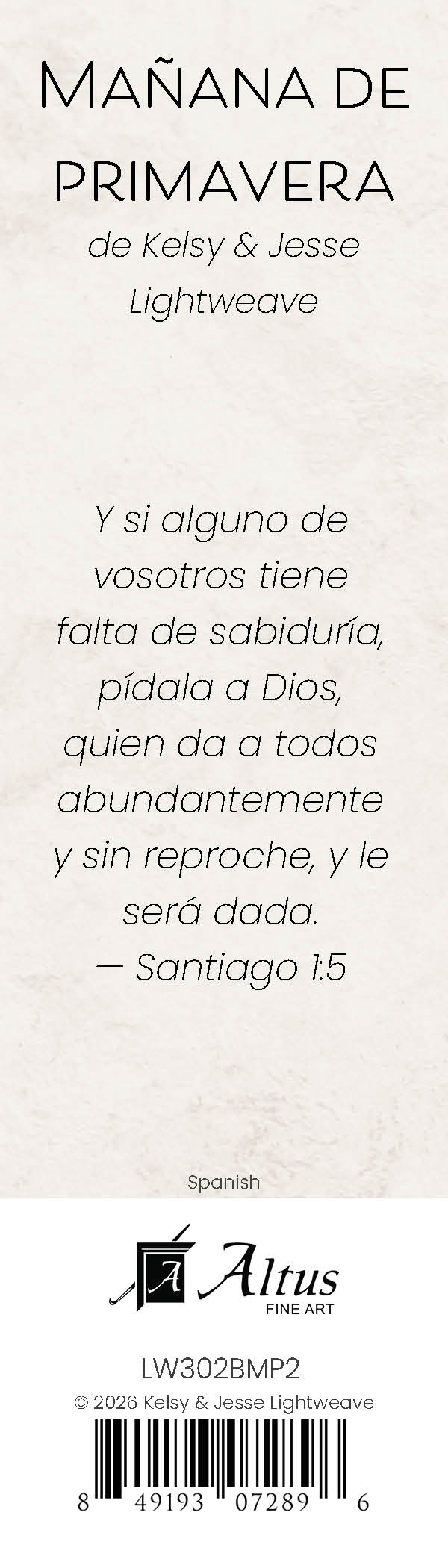Spring Morning bookmark (Spanish)