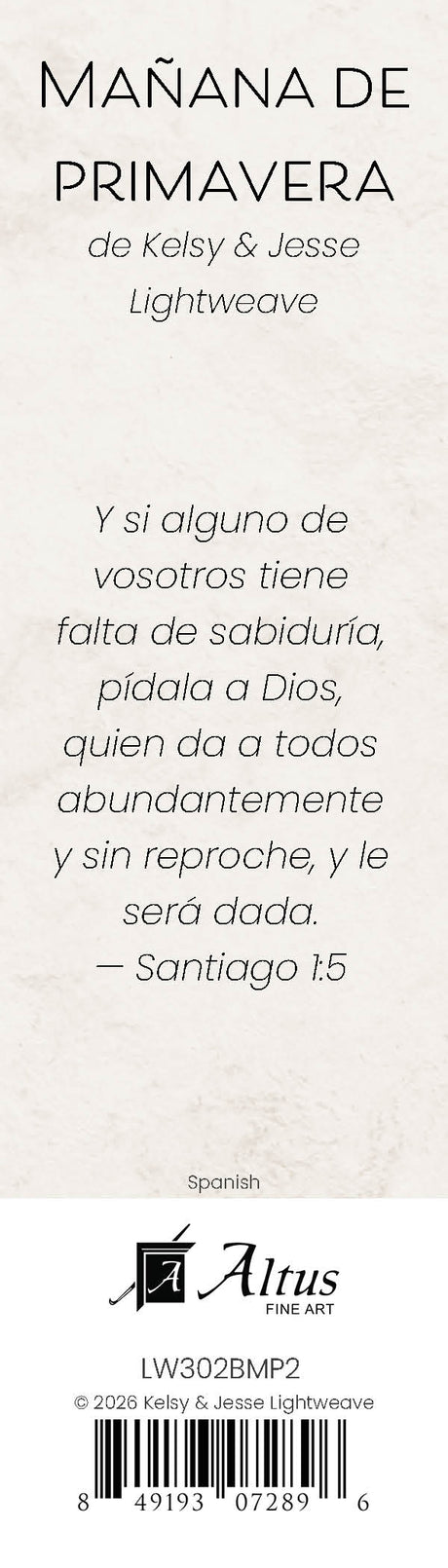 Spring Morning bookmark (Spanish)