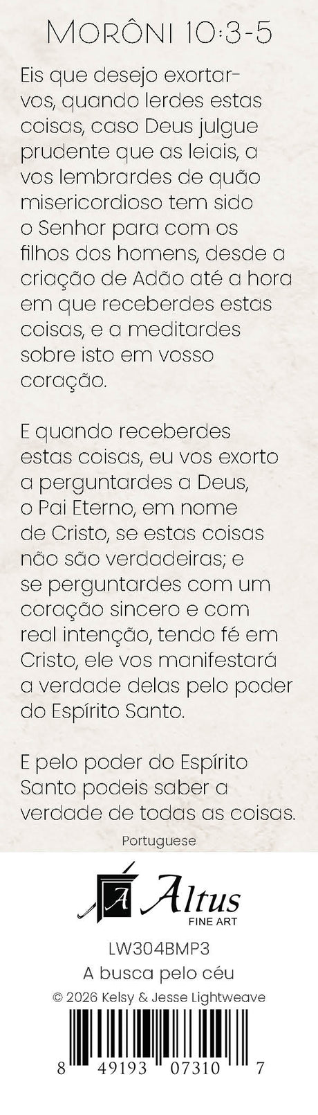 Searching for Heaven bookmark (Portuguese)