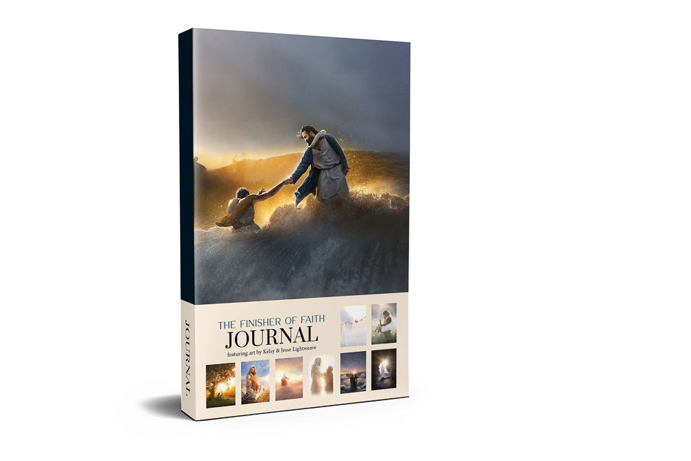 The Finisher of Faith" journal, designed for Christians to explore and strengthen their faith through personal writing.
