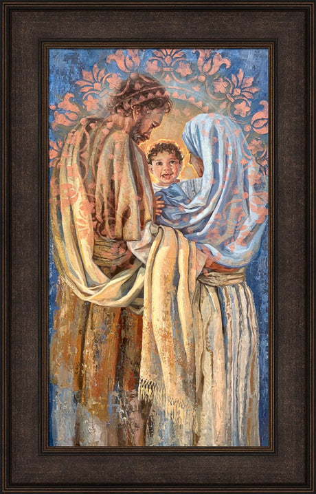 The Holy Family - framed giclee canvas