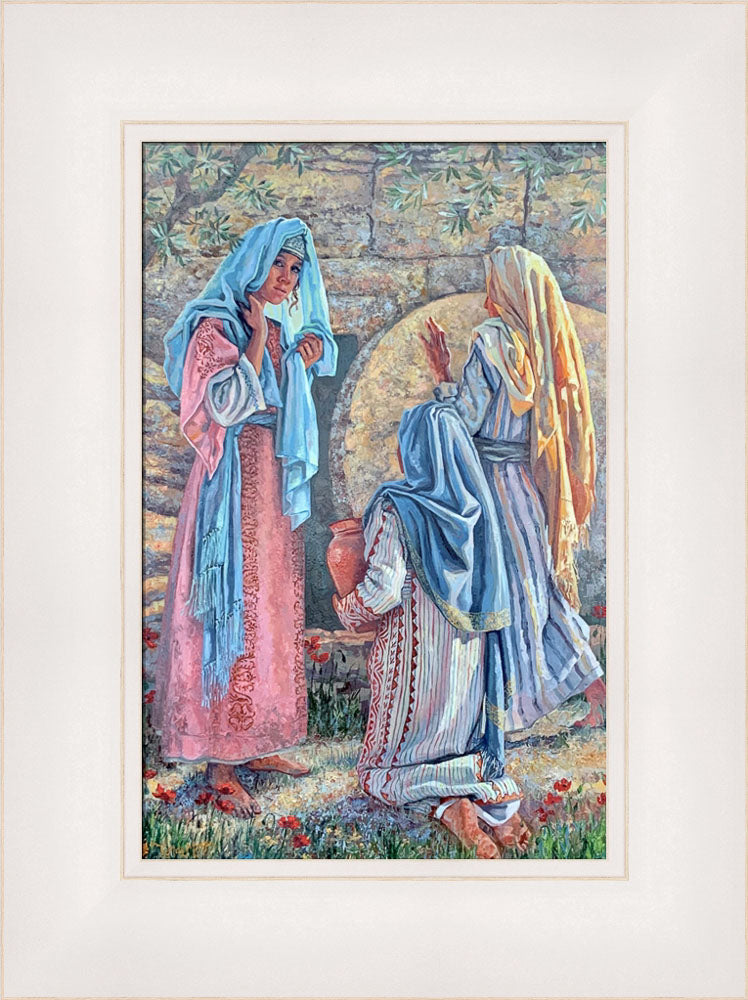 Seeking Christ - framed giclee canvas