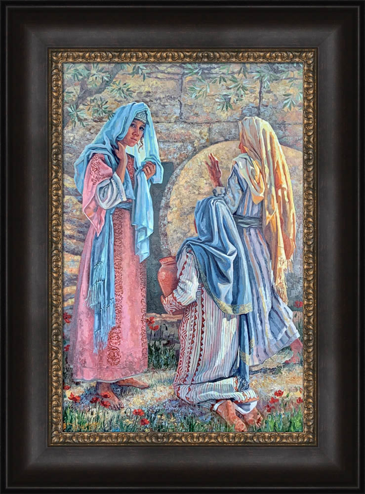 Seeking Christ - framed giclee canvas