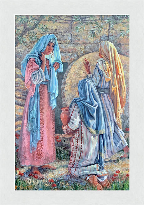 Seeking Christ - framed giclee canvas