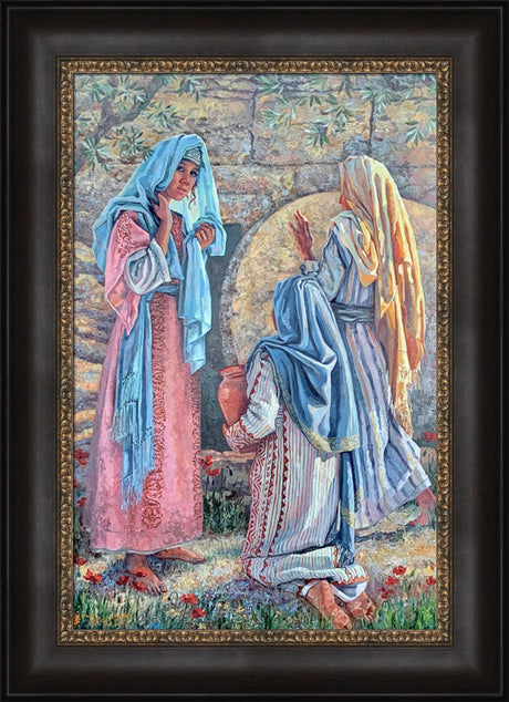 Seeking Christ - framed giclee canvas