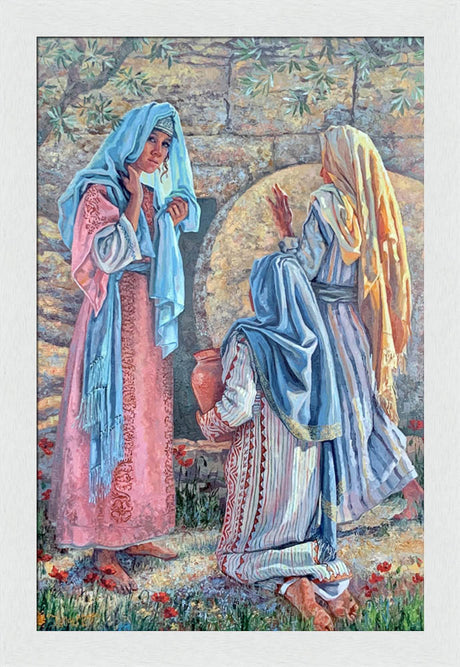 Seeking Christ - framed giclee canvas