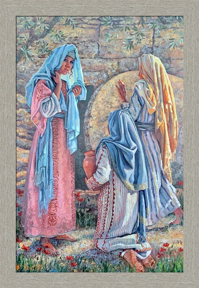 Seeking Christ - framed giclee canvas