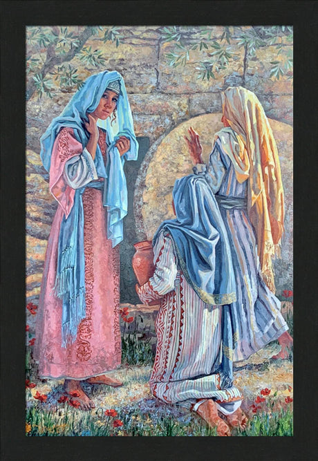 Seeking Christ - framed giclee canvas