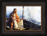 He Sat Down and Taught - framed giclee canvas