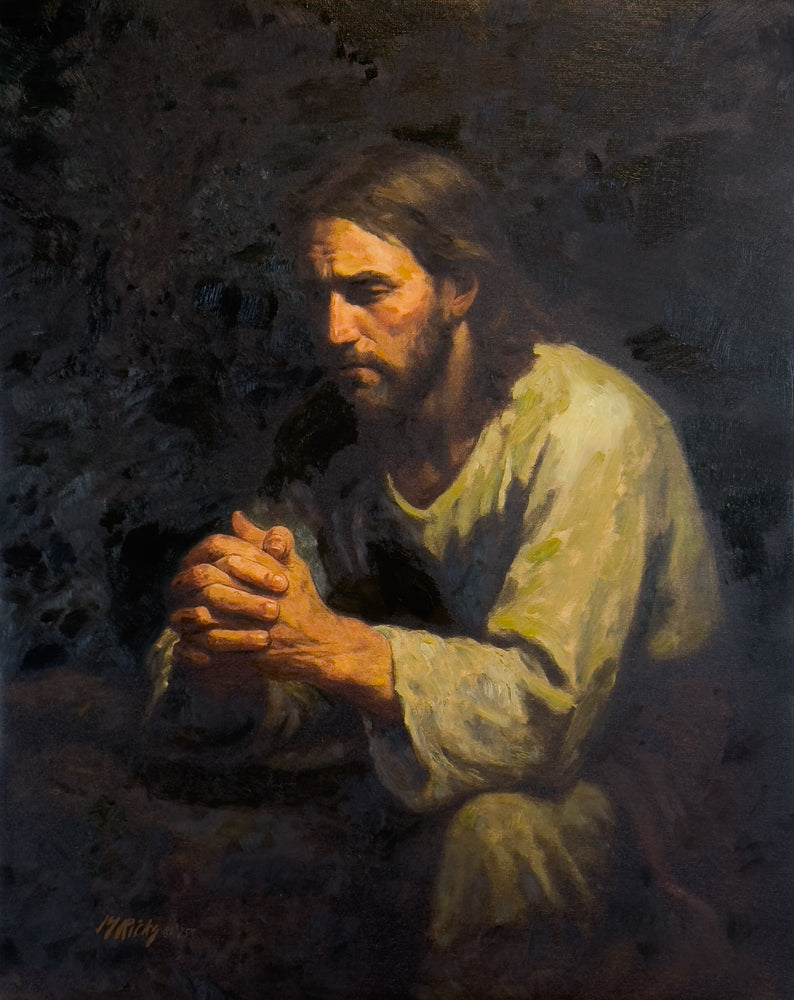Jesus Christ praying at Gethsemane.