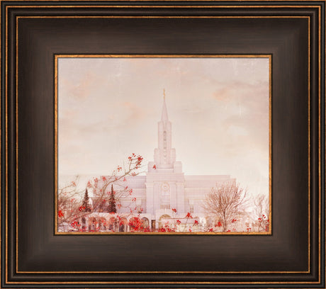 Bountiful Utah Temple - Winter Solace by Mandy Jane Williams