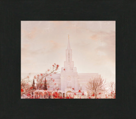 Bountiful Utah Temple - Winter Solace by Mandy Jane Williams