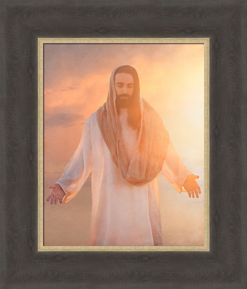 Christ Light & Life - framed giclee canvas