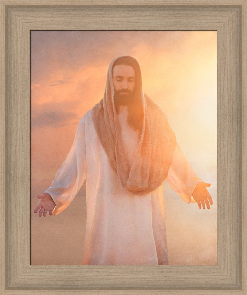 Christ Light & Life - framed giclee canvas