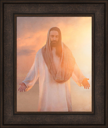 Christ Light & Life - framed giclee canvas