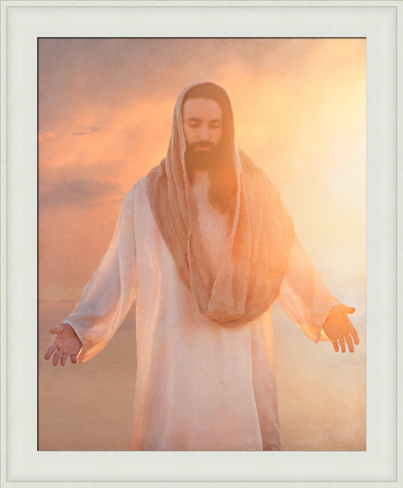 Christ Light & Life - framed giclee canvas