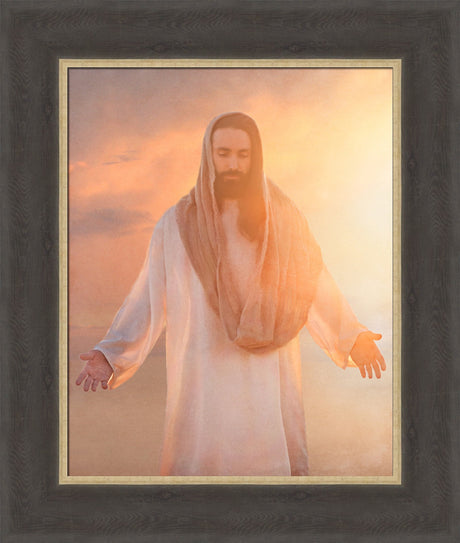 Christ Light & Life - framed giclee canvas