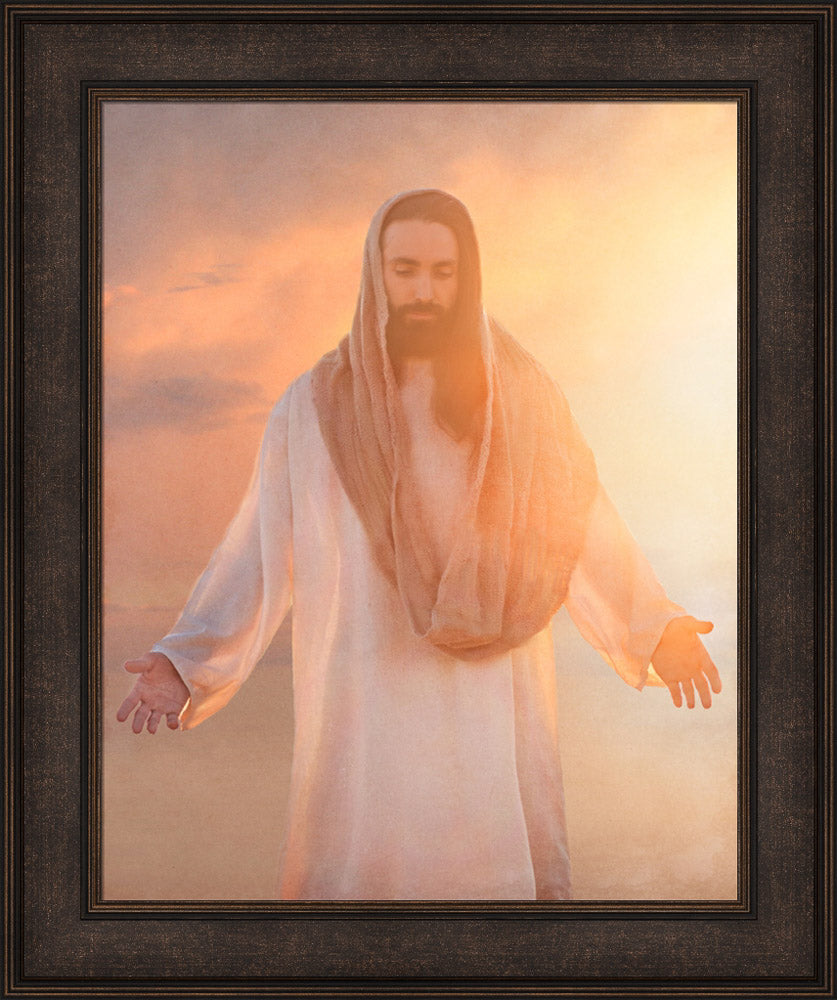 Christ Light & Life - framed giclee canvas