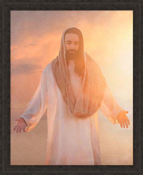 Christ Light & Life - framed giclee canvas