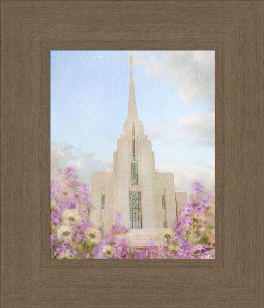 Rexburg Temple - Purple Lavendar by Mandy Jane Williams