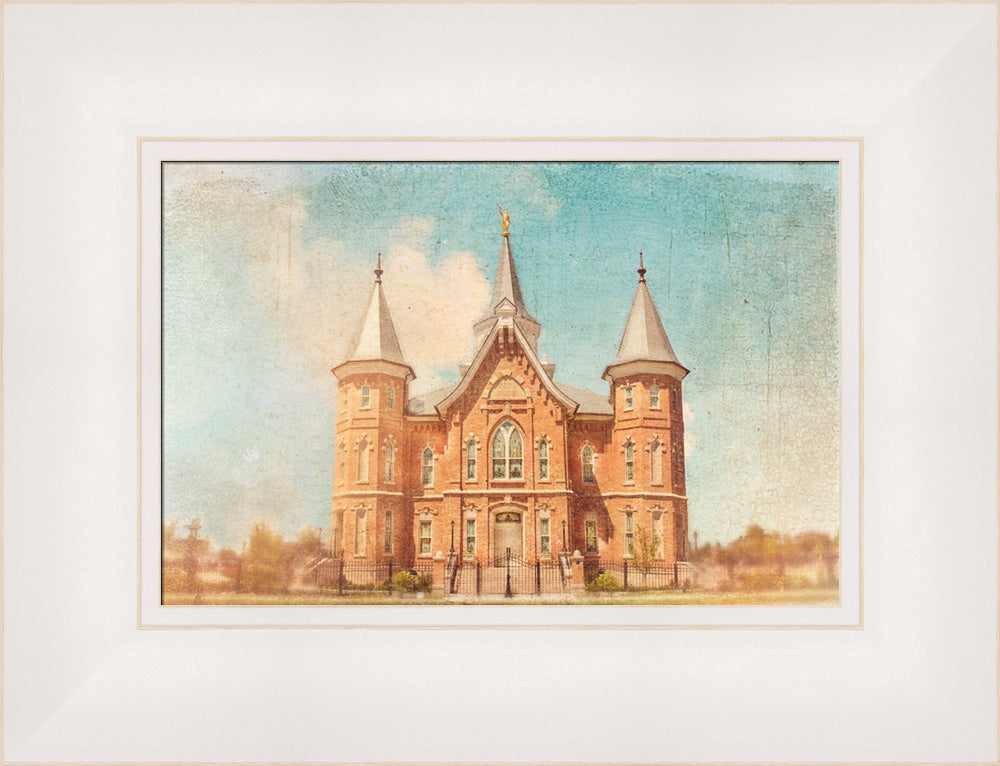 Provo City Center Temple - Blue Antique by Mandy Jane Williams