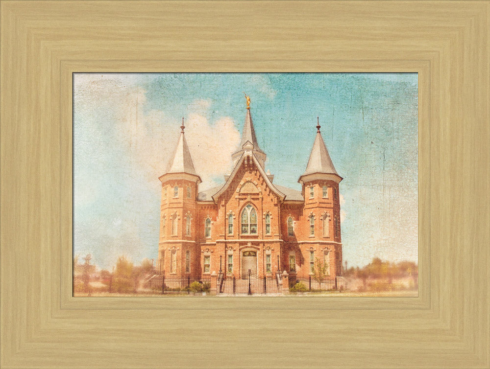 Provo City Center Temple - Blue Antique by Mandy Jane Williams