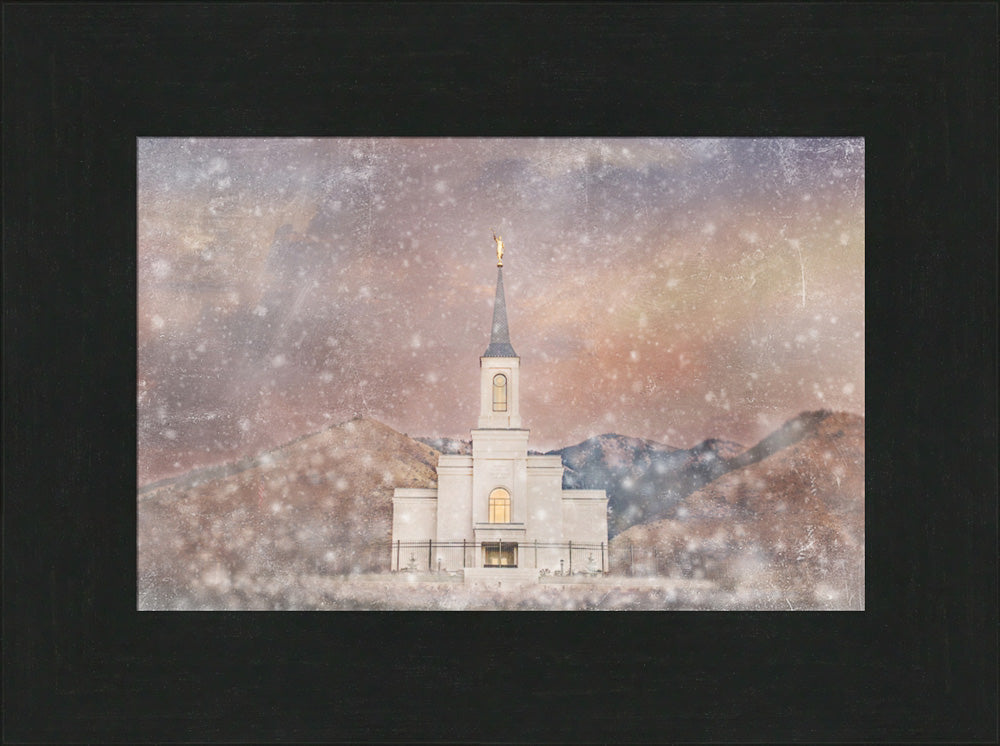 Star Valley Wyoming Temple - Snow by Mandy Jane Williams