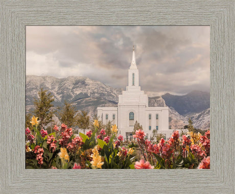 Orem Temple-Mountain Majesty - framed giclee canvas