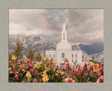 Orem Temple-Mountain Majesty - framed giclee canvas