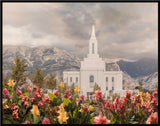 Orem Temple-Mountain Majesty - framed giclee canvas