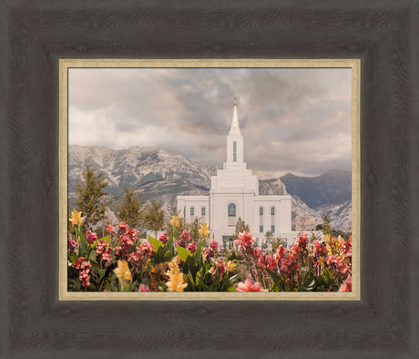 Orem Temple-Mountain Majesty - framed giclee canvas