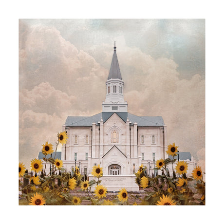 Taylorsville Utah Temple- Wild Sunflowers