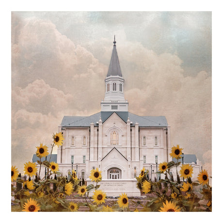 Taylorsville Utah Temple- Wild Sunflowers