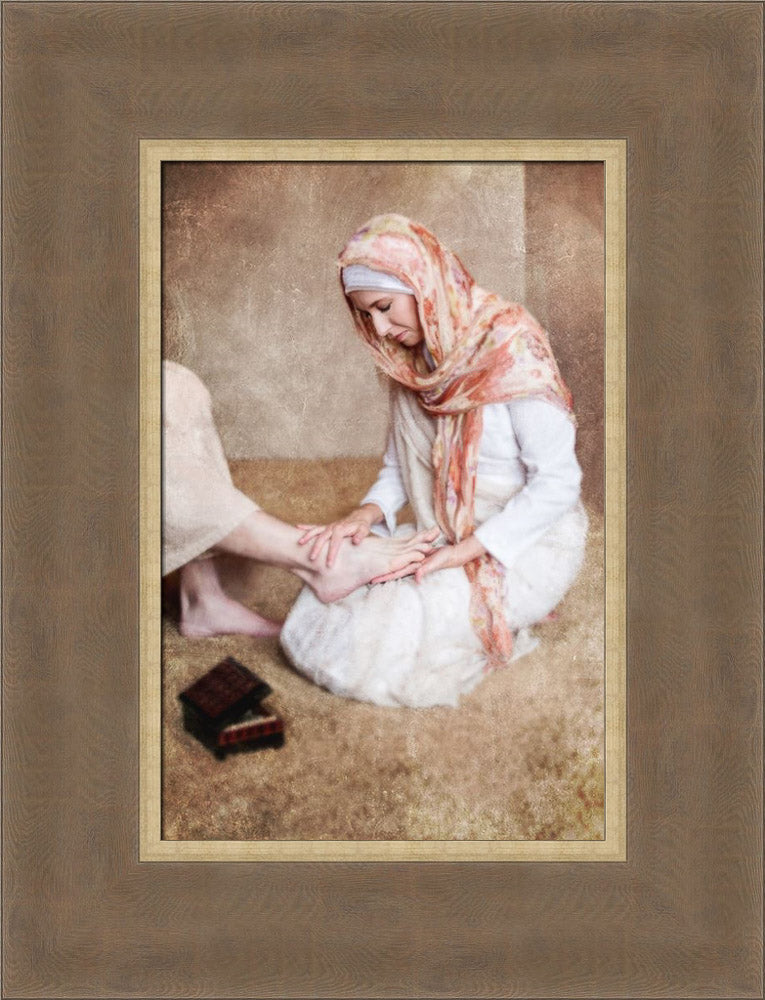 Mary Anointing Christ's Feet by Mandy Jane Williams