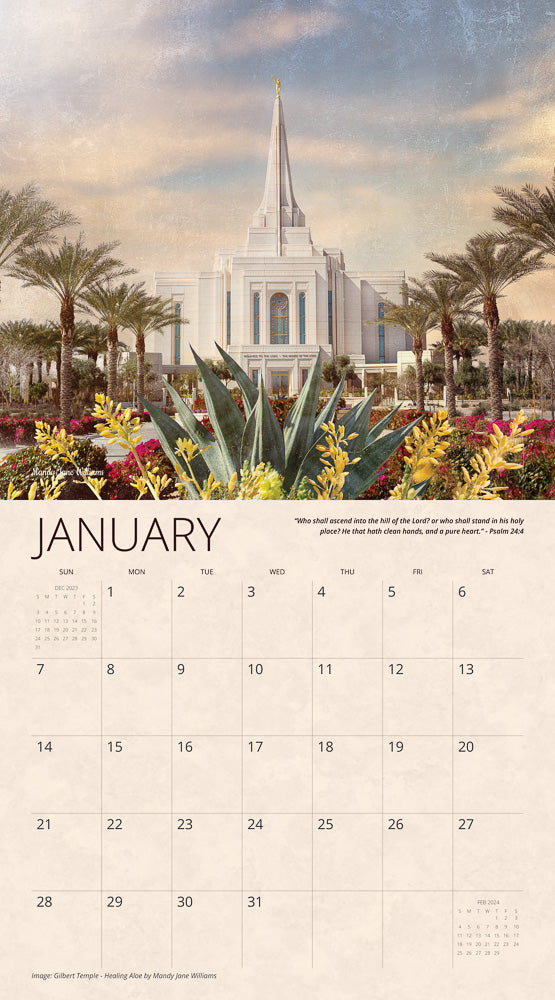 I Love to See the Temple Mandy Jane Williams 2024 Calendar