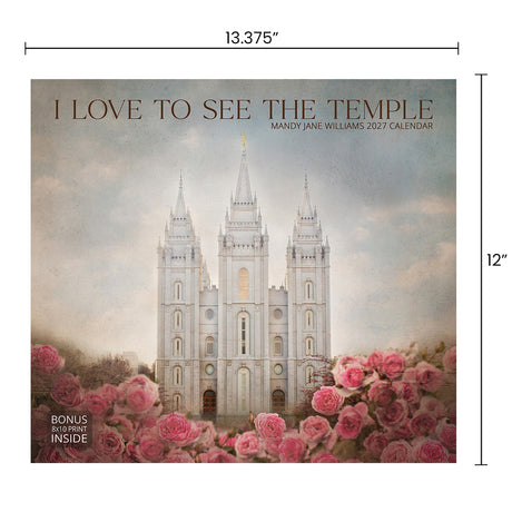 I Love to See the Temple Mandy Jane Williams 2027 Calendar