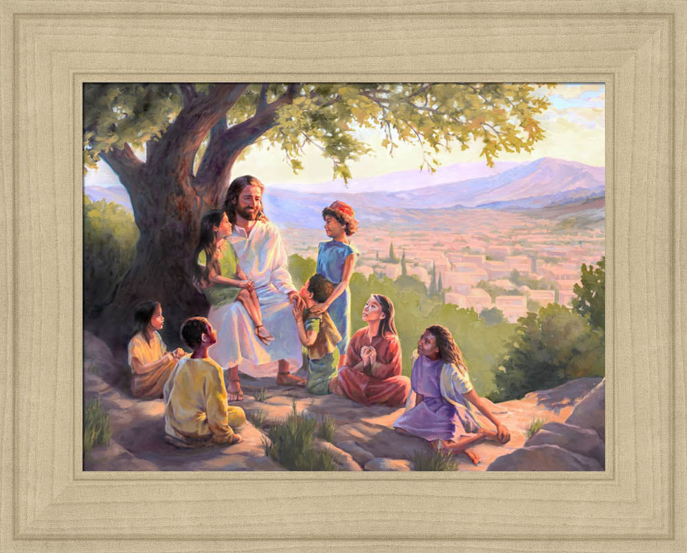 Jesus Said Love Everyone - framed giclee canvas