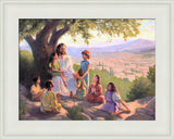 Jesus Said Love Everyone - framed giclee canvas