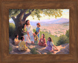 Jesus Said Love Everyone - framed giclee canvas