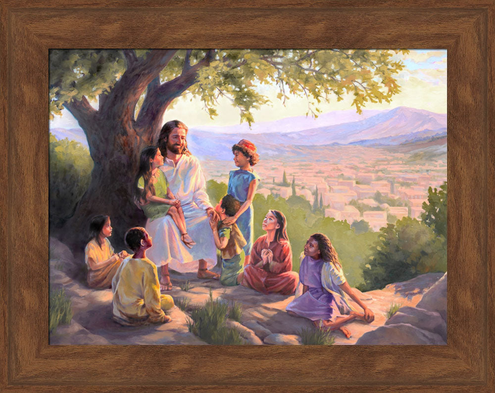 Jesus Said Love Everyone - framed giclee canvas