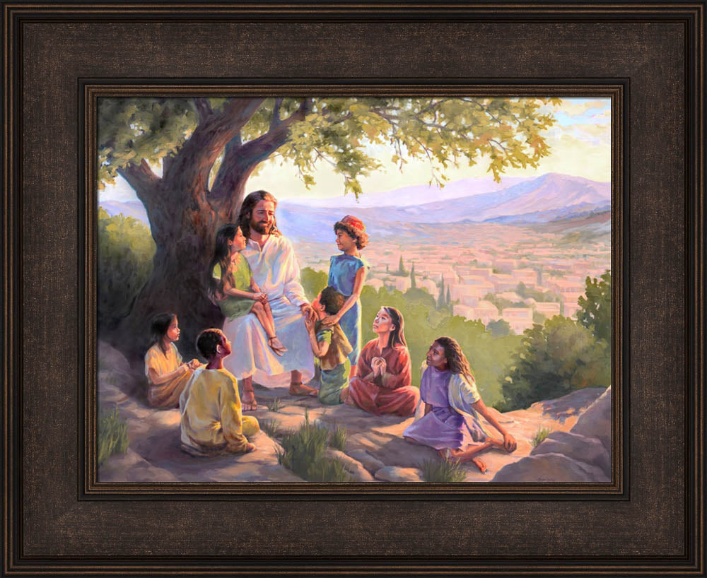 Jesus Said Love Everyone - framed giclee canvas