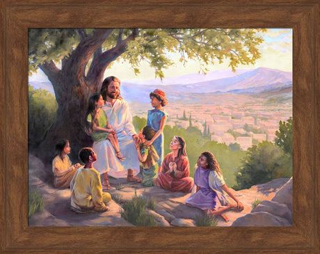 Jesus Said Love Everyone - framed giclee canvas