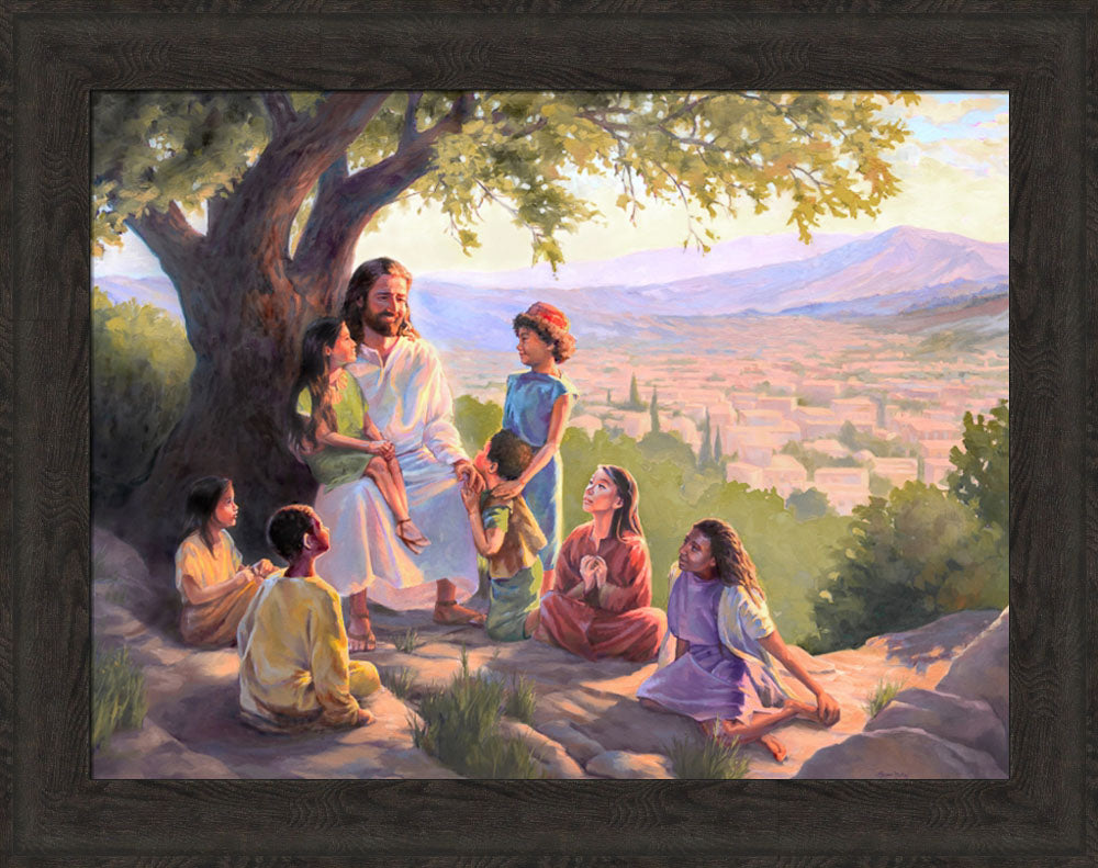 Jesus Said Love Everyone - framed giclee canvas