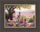 Jesus Said Love Everyone - framed giclee canvas