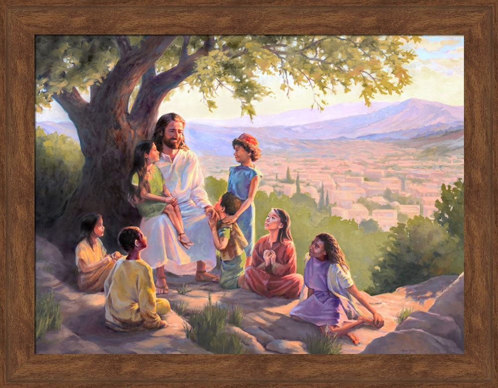 Jesus Said Love Everyone - framed giclee canvas