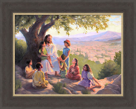 Jesus Said Love Everyone - framed giclee canvas