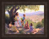 Jesus Said Love Everyone - framed giclee canvas