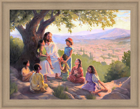 Jesus Said Love Everyone - framed giclee canvas