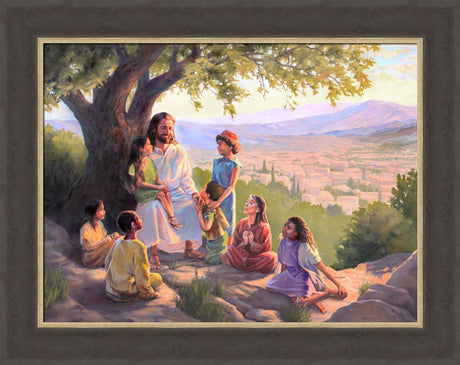 Jesus Said Love Everyone - framed giclee canvas